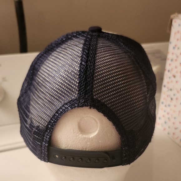 Ford Mustang Hat. Blue /White  Mesh SnapBack Baseball Trucker Cap. - Picture 3 of 7